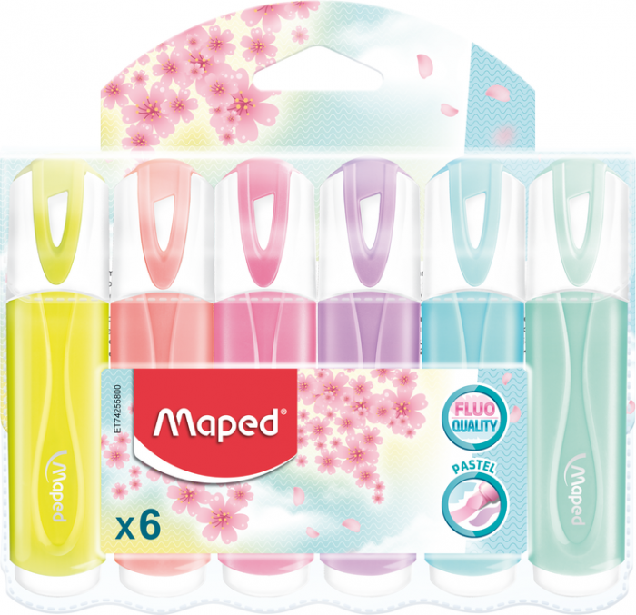 Highlighter - Maped - Fluo Pep'S Classic pastellivärit 6 kpl Highlighter - Maped - Fluo Pep'S Classic pastellivärit 6 kpl