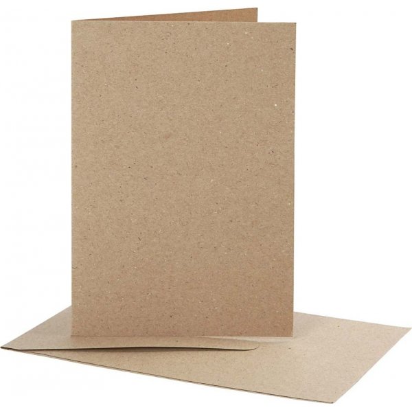 Postikortti kirjekuorella - luonnollinen - 10,5 x 15 cm - 10 kpl