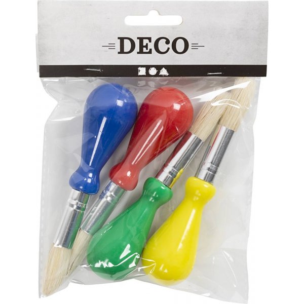 Lasten harjat ilmapallokahvoilla - pyöreät - 4 kpl Lasten harjat ilmapallokahvoilla - pyöreät - 4 kpl