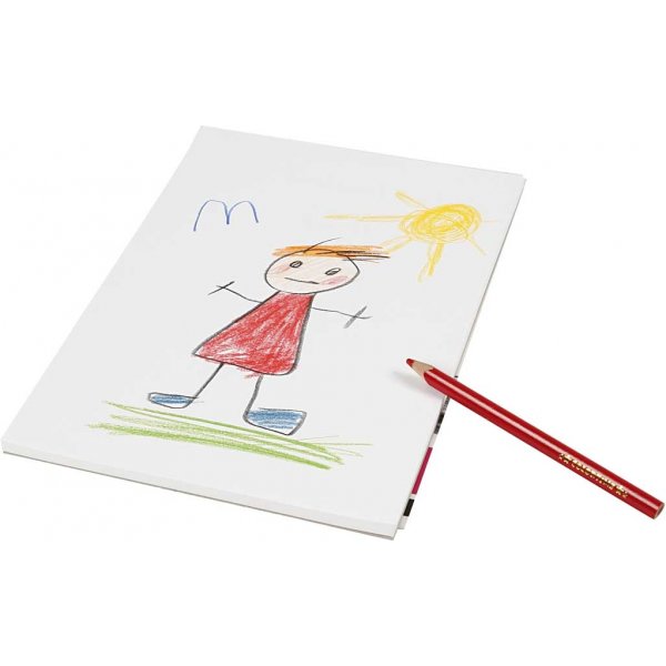 Piirustusalusta - valkoinen - A4 - 50 arkkia Piirustusalusta - valkoinen - A4 - 50 arkkia