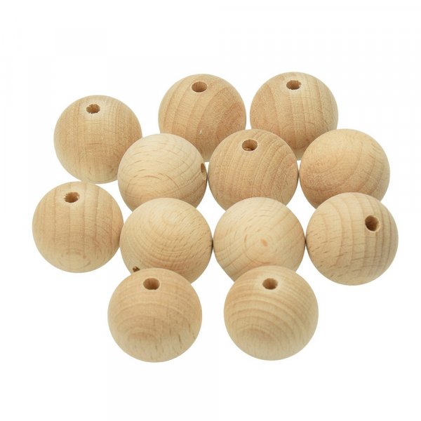 Ksittelemttmt puupallot puolirei'ill - 4mm 12 kpl