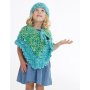 Neulekuvio - Neulottu poncho ja hattu