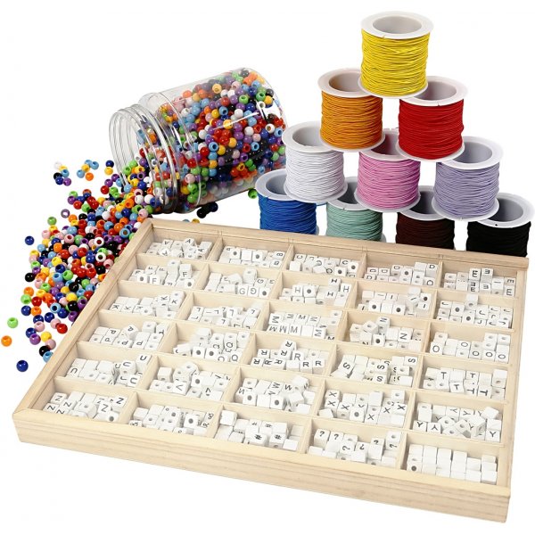 Kirjehelmiä rannekoruissa - Aseta n. 80 ranneketta Kirjehelmiä rannekoruissa - Aseta n. 80 ranneketta