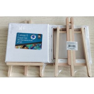 Minikokoinen canvas-taulu maalaustelineell� 15x15cm