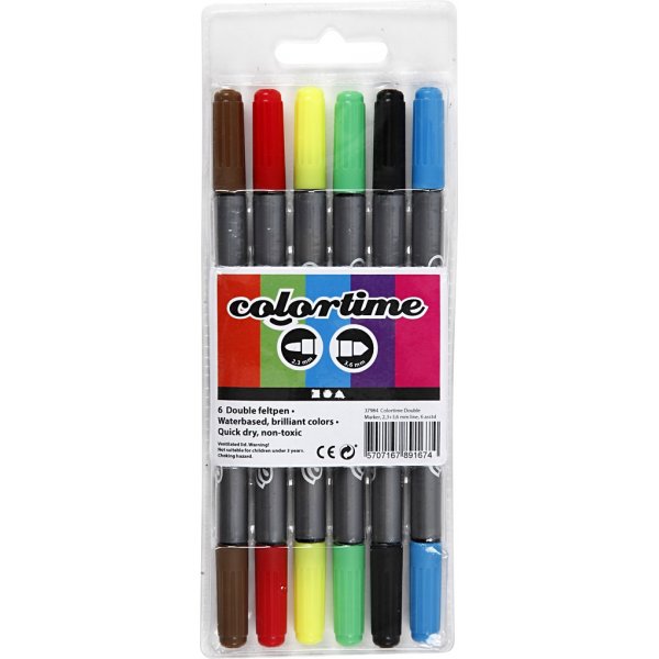 Colortime Double marker - vakiovrit - 6 kpl