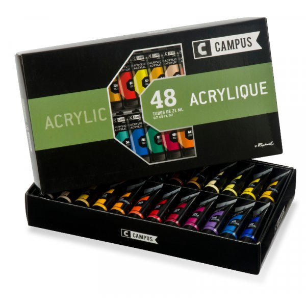 Akryylimaalisarja Campus - 48 x 21 ml putket