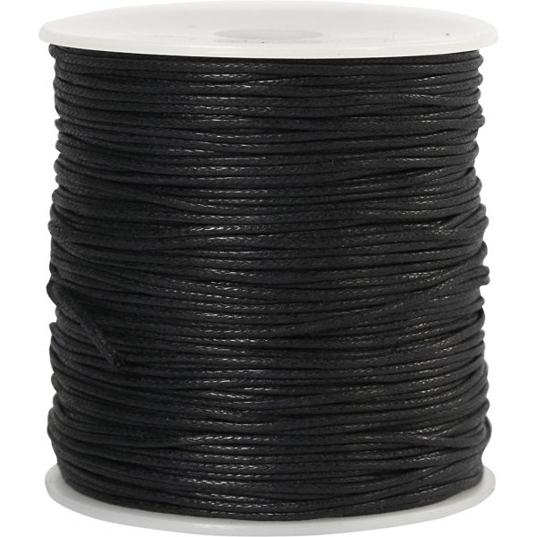 Puuvillanyri - musta - 100 m - 1 mm