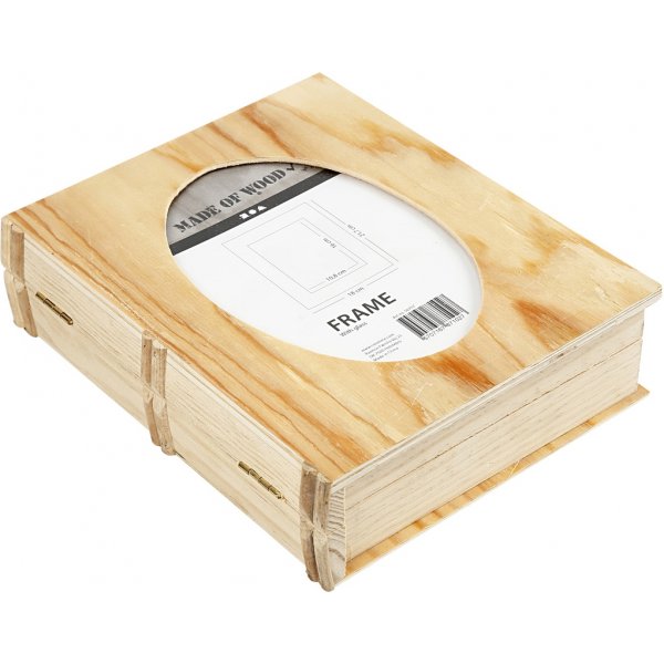 Kirjalaatikko, jossa passpartout kannessa - 21,7x18x5,5 cm