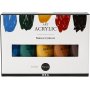 Pigment Art Acrylic - sekavrit - luonnolliset vrit - puolikiiltv - 5 x 75 ml