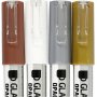 Lasi- ja posliinitussi - ruskea - kulta - hopea - valkoinen - puoliksi lpinkymtn - 1-2 mm - 4 kpl