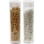 Rocaille-helmet - kulta - hopea - 2 x 7 g