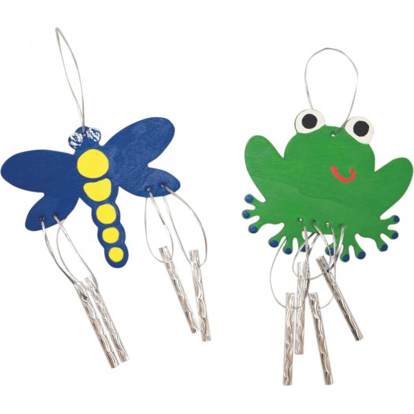 Tuulikellot - sammakko, sudenkorento, delfiini & hevonen - 12 kpl