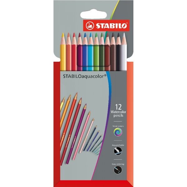 Akvarellikynt Aquacolor - 12 kpl