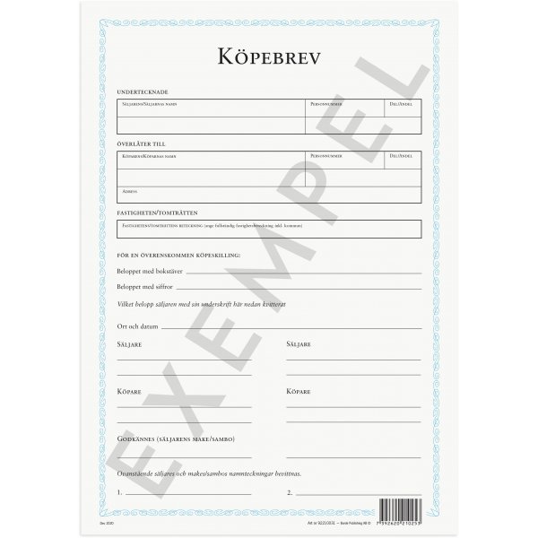 Kauppakirja - Kiinteist/tontti