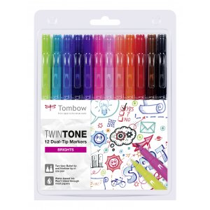 Tombow TwinTone Bright 0.3/0.8mm 12 kpl pakkaus