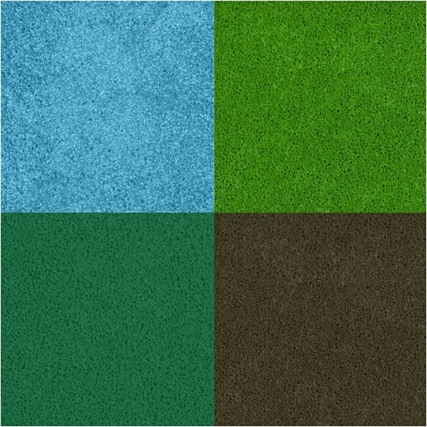 Leimasintyyny - vihre - vaaleanvihre - oliivi - vesi - 4 kpl