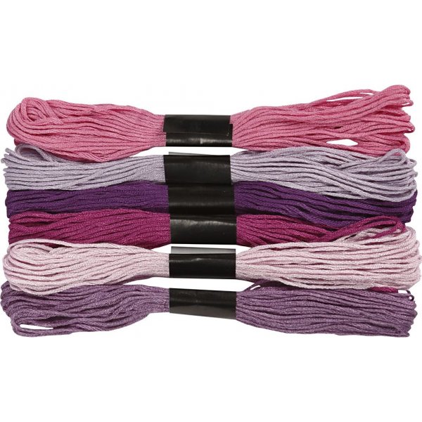 Harmoni kirjontalanka - violetti - 6 nippua