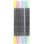 Tekstiilimerkit - pastellivrit - 6 kpl
