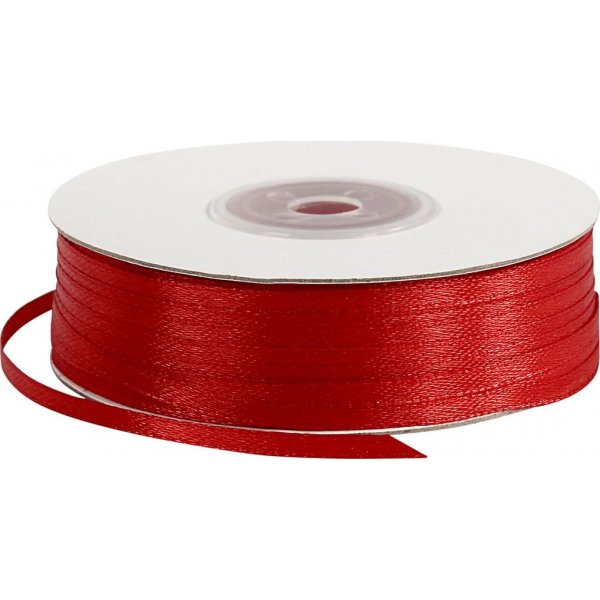 Satiininauha - punainen - B3 mm - 100 m