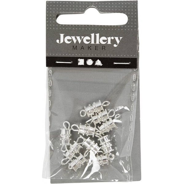 Ruuvilukko - hopeoitu - 10 kpl