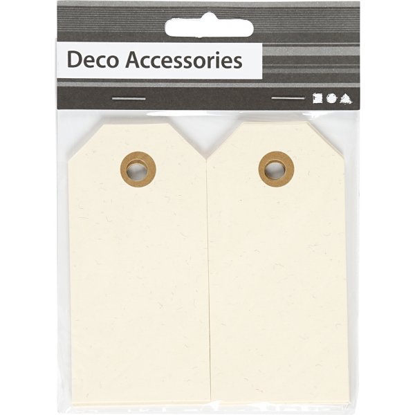 Manila tussit - kerma - 5 x 10 cm - 20 kpl Manila tussit - kerma - 5 x 10 cm - 20 kpl