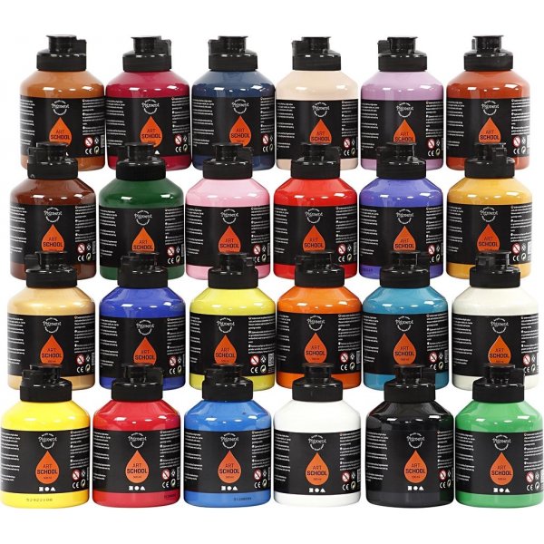 Pigment Art School - sekavrit - puolikiiltv - 24 x 500 ml
