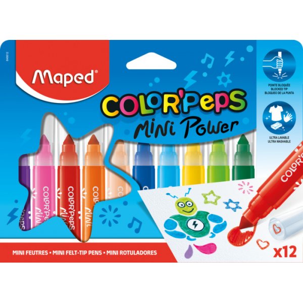 Kuitukynsarja. Maped - ColorPeps Mini Power