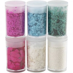 Biohajoava kiille ja paljetteja 6 x 7 ml