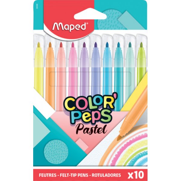 Kuitukynsarja - Maped - ColorPeps 10 pastellikyn