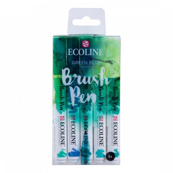 Ecoline Brush Pen 5 kpl - vihre sininen