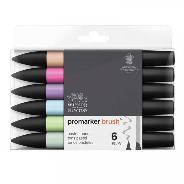 BrushMarker W&N - Pastellisvyt 6 kyn