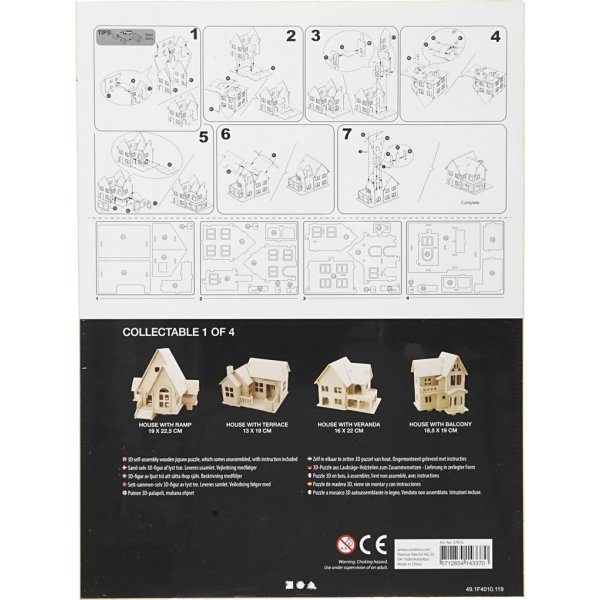 3D Rakennushahmo - Talo kuistilla