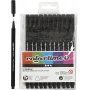 Colortime Fineliner Marker - musta - 12 kpl