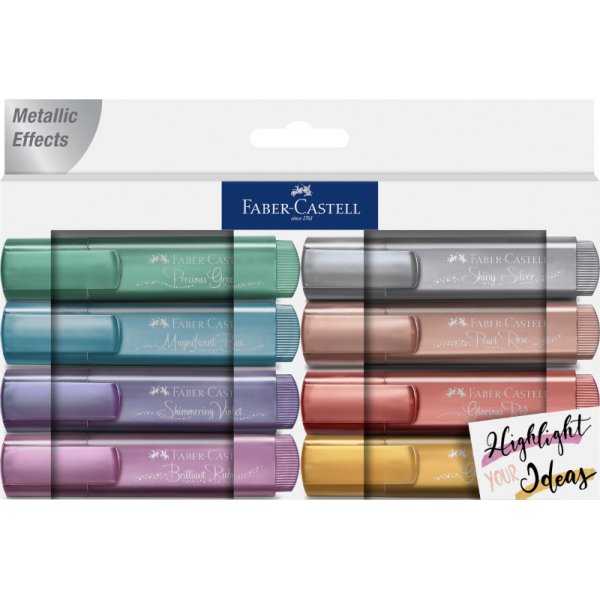 Korostuskynä - Faber-Castell - Metallinen CS - 8 kpl