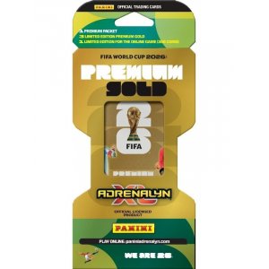 Ker�ilykortti FIFA World Cup 2026 Adrenalyn XL premium-kultainen booster