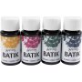Batiikkimaali - laivastonsininen - vihre - pinkki - maissinkeltainen - 4x50 ml
