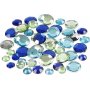 Strassit - sininen/vihre harmonia - Pyre - 6+9+12 mm - 360 kpl