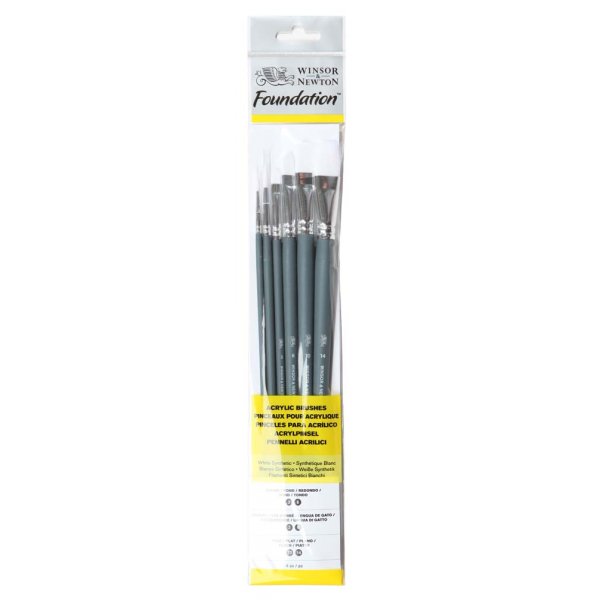 Synteettinen harjasetti W&N Foundation Acrylic - No. 8