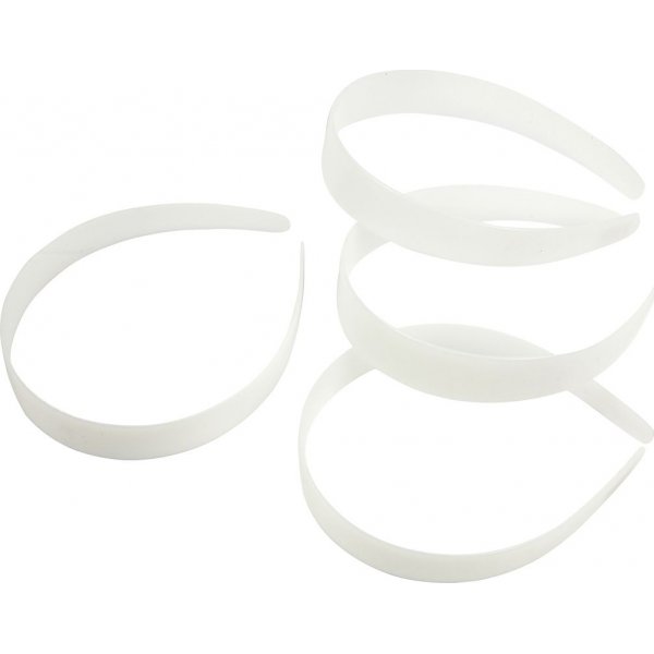 Diadem - 25 mm - valkoinen - 5 kpl