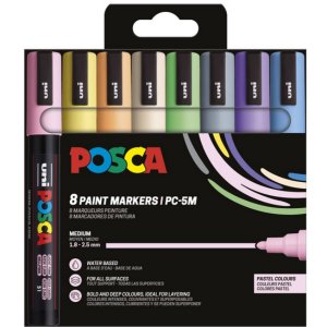Poscaset PC-5M Pastelliv�rit - 8 kyn��