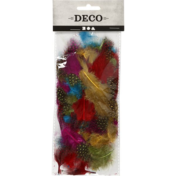 Helmikanan höyhenet - sekaväriset - 3 g Helmikanan höyhenet - sekaväriset - 3 g