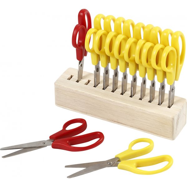 Lasten sakset - pyre krki - 12,5 cm - 12 kpl