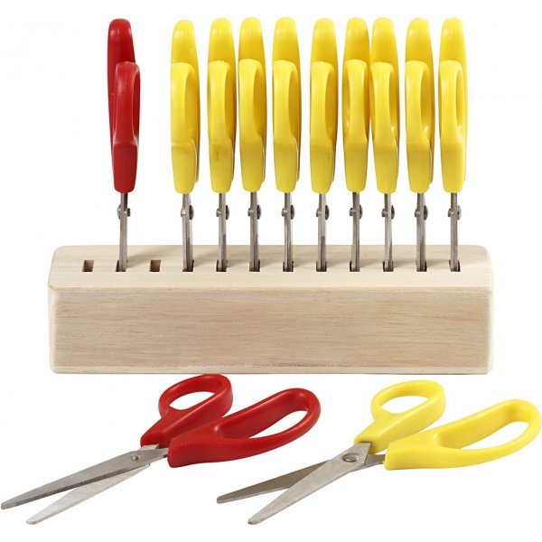 Lasten sakset - pyre krki - 12,5 cm - 12 kpl