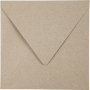 Kierrtetty kirjekuori - luonnollinen - 16 x 16 cm - 50 kpl