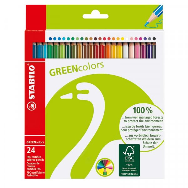 Piirustuskyn Green Colors Multi - 24 kpl