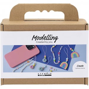 Mini DIY-setti muovailuvahasta tehty mobiilikoru