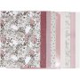 Vivi Gade -designpaperi lohkoissa - beige/pinkki - 24 arkkia