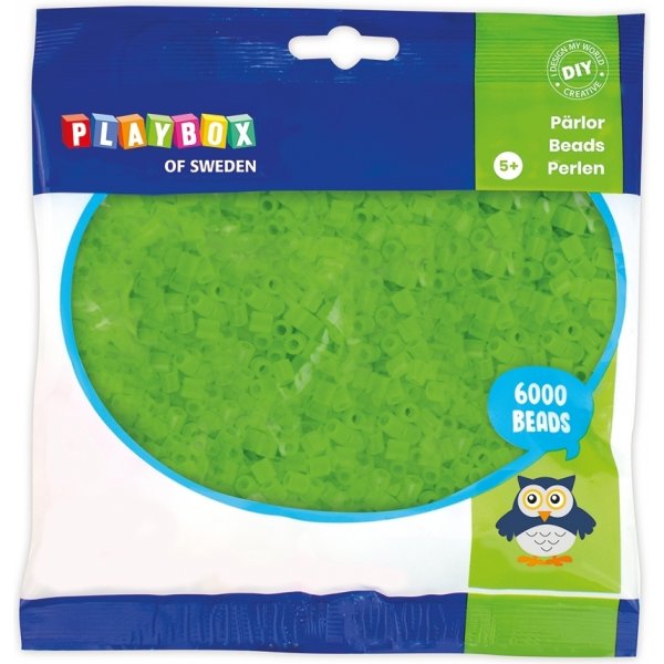 Putkihelmet Läpinäkyvä vihreä - 6000 kpl Putkihelmet Läpinäkyvä vihreä - 6000 kpl