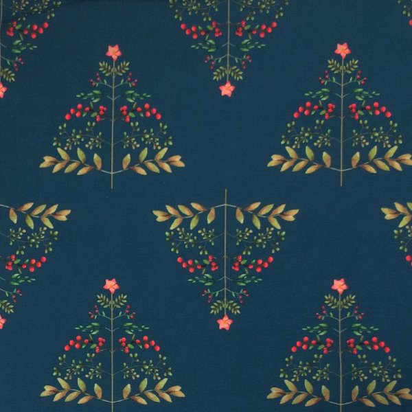 Kuviollinen neule 145 cm - Keskurpitsa - Sininen