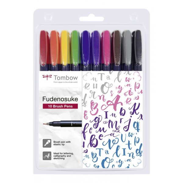 Tombow Brush kyn Fudenosuke Hard - 10 kyn